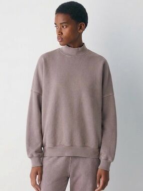 TNA Aritiza Oversized Mock-neck Sweatshirt Size 1 in Dusty Mauve Cozy Streetwear